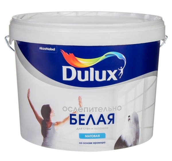 Интерьерная краска Dulux Ослепительно Белая 10 л